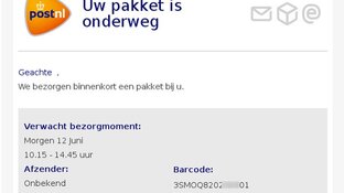 Let op: nep-mail van PostNL in omloop