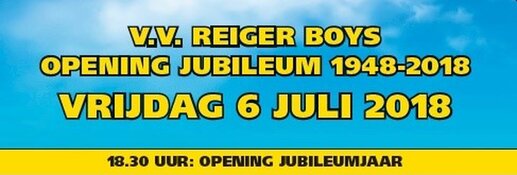 Komende vrijdag start jubileumfeest Reiger Boys