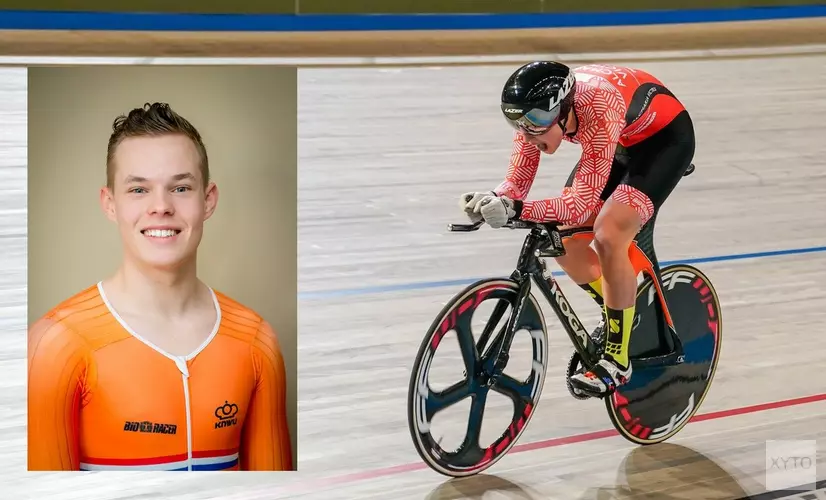 Gino Knies sprint naar drie medailles op NK baan