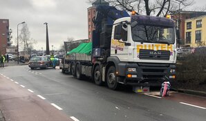 Veel schade bij ongeval Stationsplein