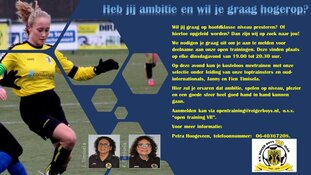 Open trainingen bij Reiger Boys vrouwenvoetbal