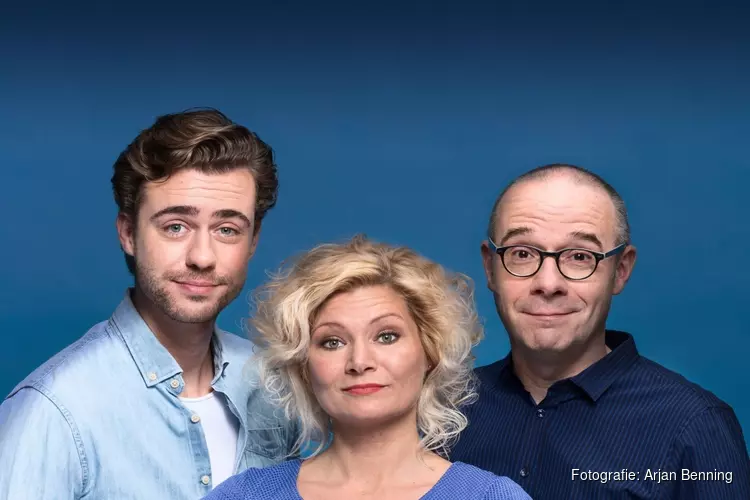 Owen Schumacher, Beau Schneider en Hanneke Drenth in komisch toneelstuk