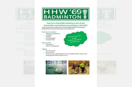 Kom 11 mei kennismaken met para-badminton bij HHW '69