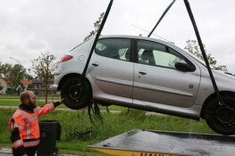 Auto te water in Heerhugowaard