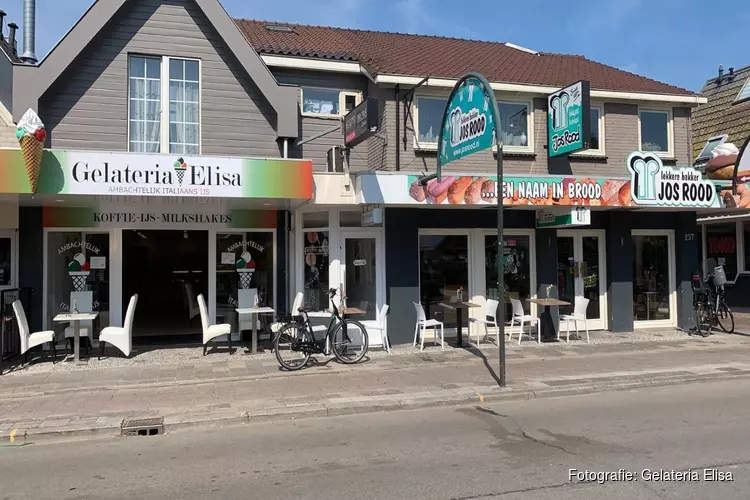 Extra groot terras bij Gelateria Elisa