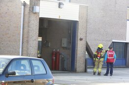 Machine in brand bij een bedrijf in Heerhugowaard