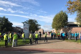Machine in brand bij een bedrijf in Heerhugowaard
