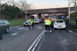 Kettingbotsing met vijf voertuigen