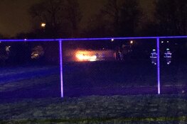 Dug-out in brand op Sportpark de Vork