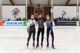 Milan Schenk uit Heerhugowaard behaalt brons tijdens NK Shorttrack