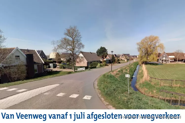 Van Veenweg vanaf 1 juli afgesloten voor wegverkeer