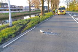 Auto te water langs N242 in Heerhugowaard