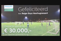 Reiger Boys wedstrijdwinnaar "Win Sportveldverlichting"