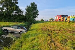 Hulpdiensten groots uitgerukt voor auto te water in Oudkarspel, geen bestuurder aangetroffen