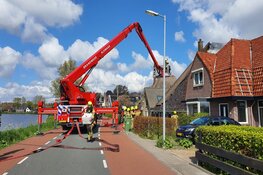 Brand in stolpboerderij te Koedijk