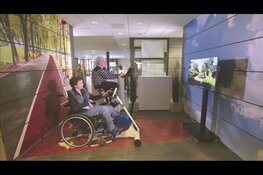 Ouderen fietsen virtuele Tour de France