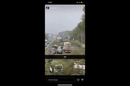 A9 praktisch dicht door omgevallen bomen