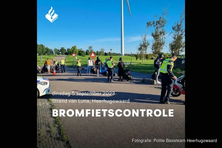 Meerdere overtredingen bij bromfietscontrole Strand van Luna