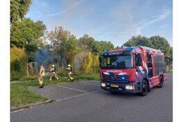 Brand bij speelplaats aan Hemelboog-Binnen in Heerhugowaard