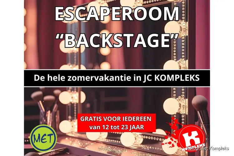 Escaperoom "Backstage" tijdens de zomervakantie