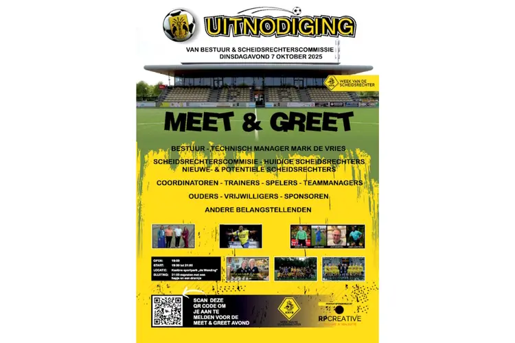 Reiger Boys organiseert Meet & Greet op 7 oktober