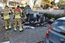 Ondergrondse vuilcontainers beschadigd door brand