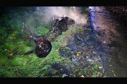 Brandende scooter aangetroffen langs fietspad in Heerhugowaard