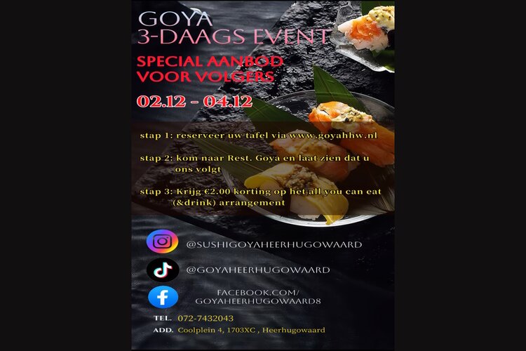 Goya 3-Daags Event