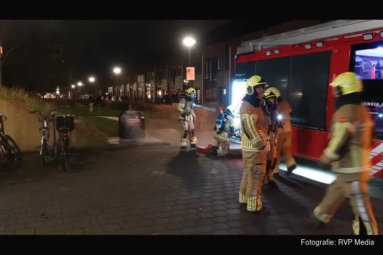 Ondergrondse container in brand in Heerhugowaard