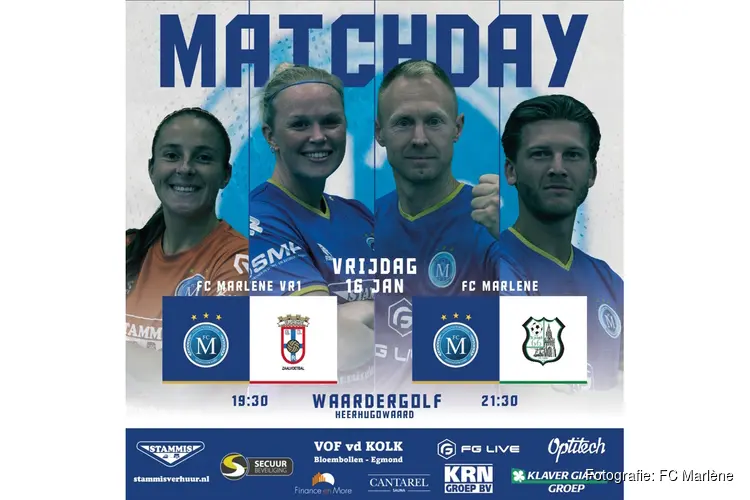 Komende vrijdag eerste "dubbel" van 2026 bij FC Marlène