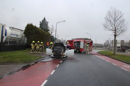 Auto beschadigd na brand in Heerhugowaard