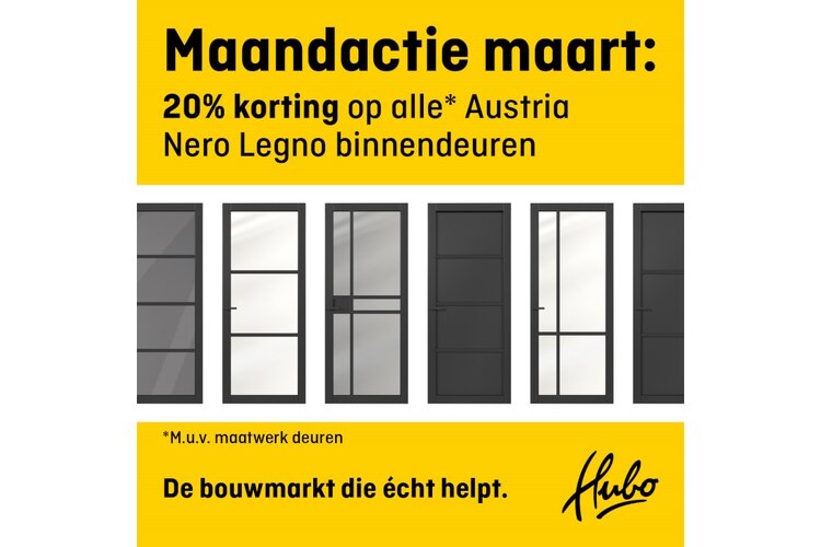 Deze maand kortingsactie op Austria Nero Legno Binnendeuren