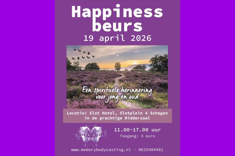 Happiness Beurs op 19 april in Slot Hotel