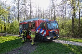 Opnieuw brand in een riethoop in 't Waarderhout in Heerhugowaard