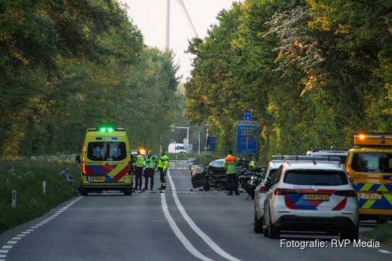Beknelling na frontale botsing op N245 Oudkarspel, hondje ook gewond bij ongeval