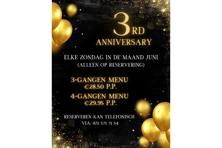 Juni jubileum menu bij Stroming!