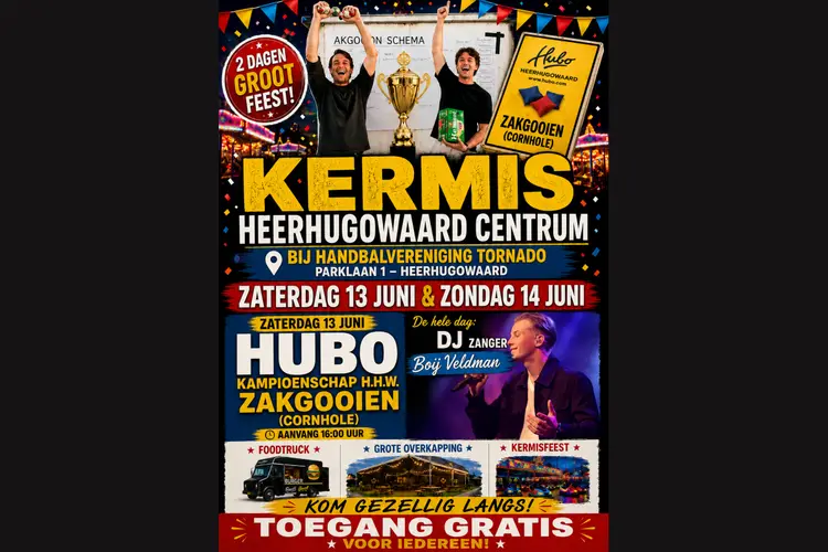 Kermis Heerhugowaard gaat van start met in het weekend twee dagen groot feest bij HV Tornado