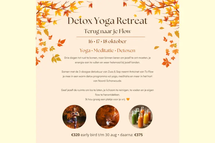 Detox Yoga Retreat in Noord-Scharwoude