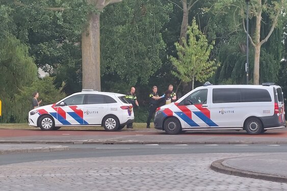 Verwarde man zorgt voor overlast langs drukke weg en wordt aangehouden