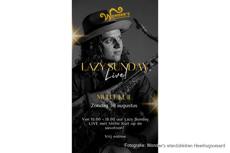 Zondag 30 augustus live muziek bij Wonder's