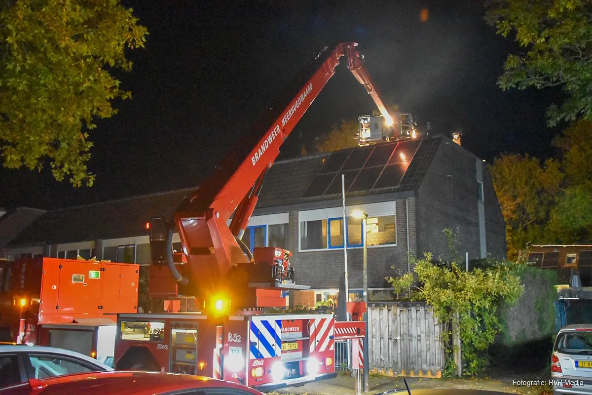 Schoorsteenbrand aan de Mondriaanlaan in Heerhugowaard