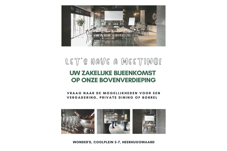 Vergaderen bij Wonder's